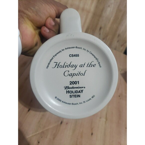 2001 Budweiser Holiday At The Capital Stein Mug in Box EUC - Picture 6 of 7